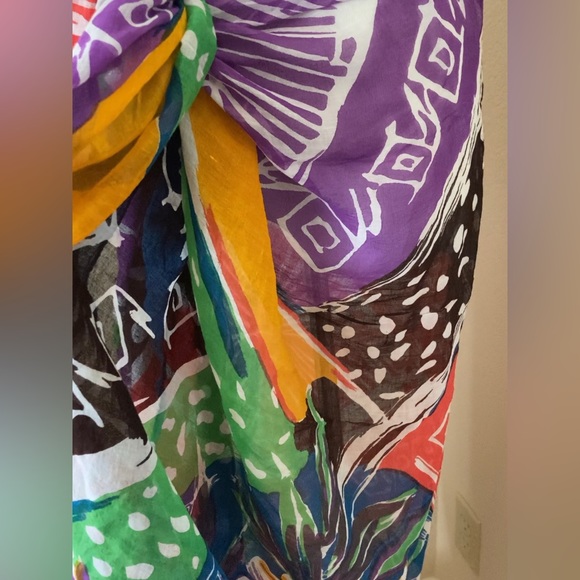 Beach pool cover wrap multi color cotton shawl beach shawl or pool cover - Picture 7 of 7